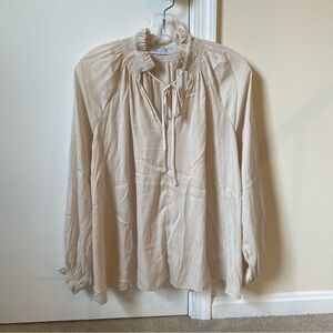 Closette Chic ivory poet  blouse size small